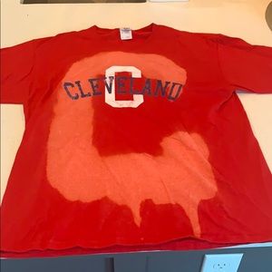 Vintage Cleveland “C” original bleach design Men L